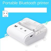 BaoBao- Wireless Mini Thermal Printer Portable Bluetooth Receipt Printer Thermal BT 58mm Thermal Receipt Printing Black EU Plug