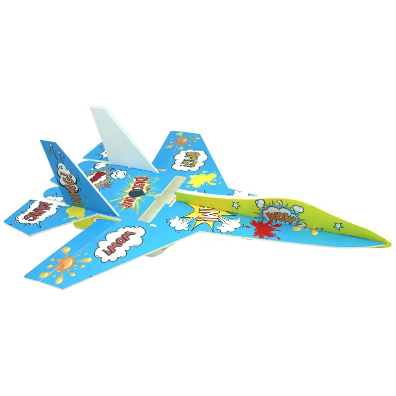 Modelo de avión Su27 con Control remoto, miniavión de ala fija, tablero mágico Pp, planeador resistente a golpes, grafiti navideño para niños