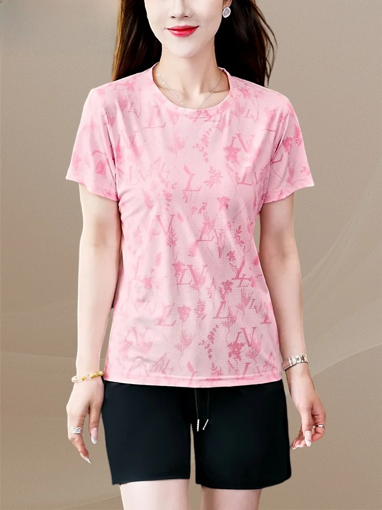 

TUCANO 2025 летний новый комплект спортивной одежды из ледяного шелка Thin ort Sve, женский повседневный костюм для бега, комплект из двух предметов Qui Dry round Ne