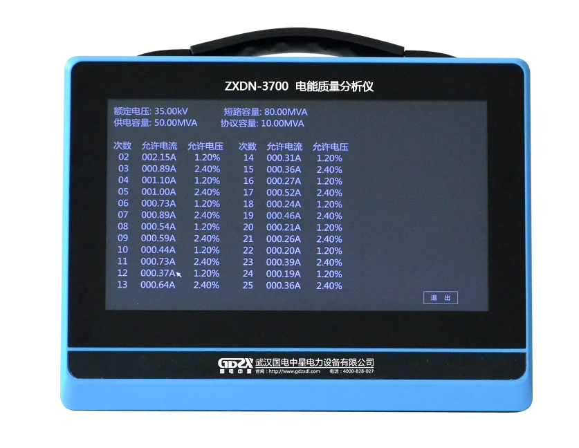 ZXDN-3700 Flat Type Handheld Dreiphaseninstrument Energie Umfassender Test Power Quality Analysator