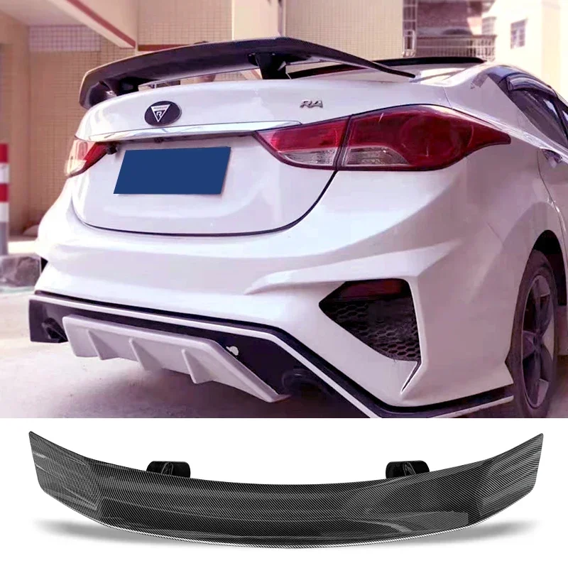 New！ Carbon Surface Spoiler for Hyundai Elantra 2012 - 2019 Car Accessories Rear Trunk Wing