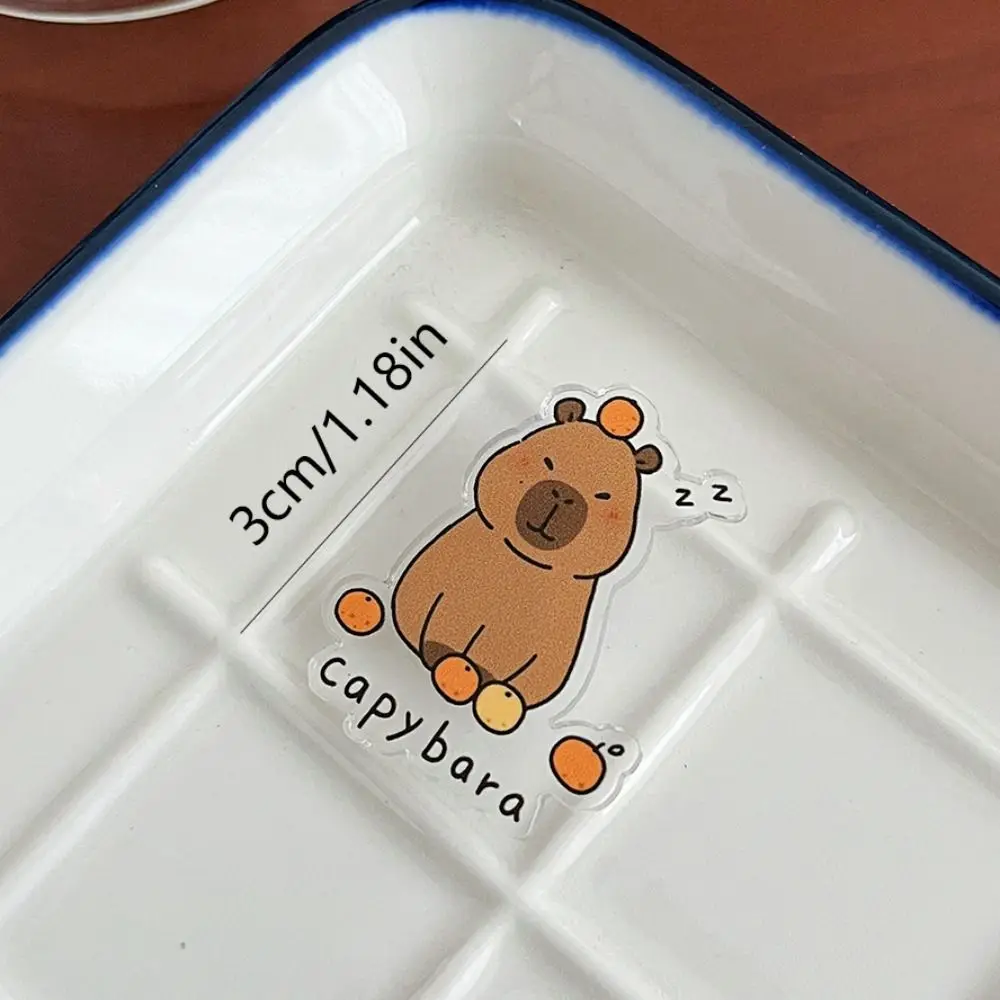 Exquisite Brustnadel, Acryl-Capybara-Pin, niedliches Kapibara-Tierabzeichen, modische schöne Capybara-Pin-Röcke