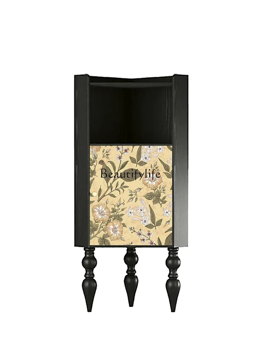 

FG43*French retro fresh flower triangular cabinet decorative storage storage corner cabinet