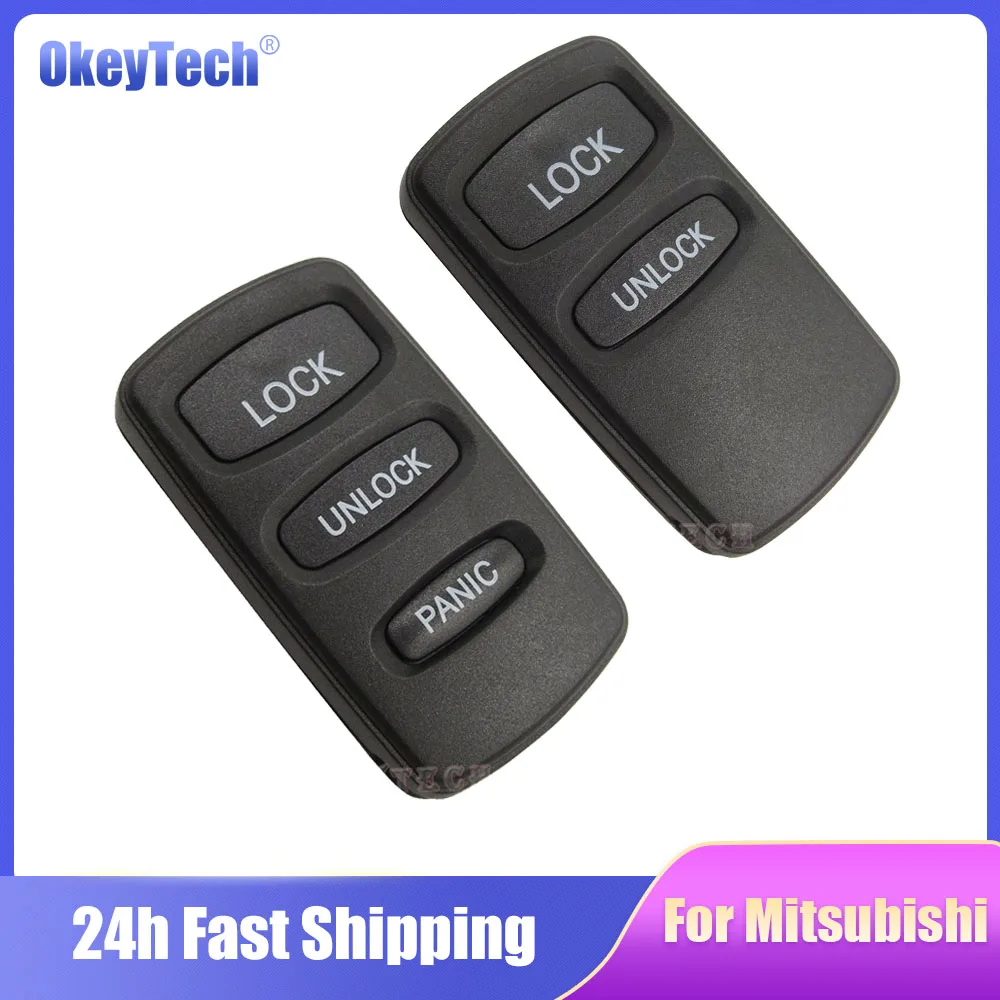 

OkeyTech Remote control Key Shell Key Case Cover Fob 2/3 Buttons For Mitsubishi Lancer Outlander Pajero V73 Galant Montero Sport