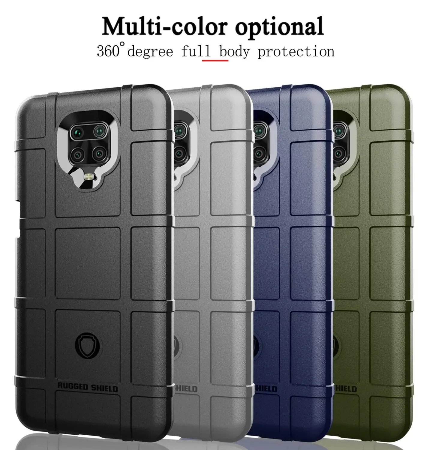 Redmi Note 9S Global Version (TPU ケース欠品) Shockproof Case Rugged Shield Phone Cover For Xiaomi Redmi Note 8