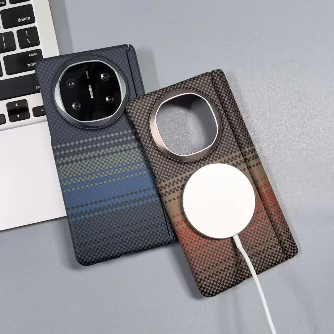 

Aramid Carbon Fiber Hinge Phone Case with Magnetic Closure for Huawei Mate X6/X5 Global Fold Magsafe Compatible 600D