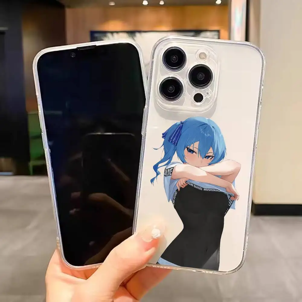 

Hoshimachi Suisei C-Cute For iPhone 17 16 15 14 13 12 11 Mini Pro Max Plus Transparent Phone Case