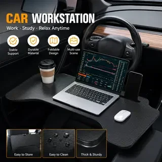 Car Steering Wheel Desk For Tesla Model 3/Y Car Steering Wheel Laptop Foldable Tray Food Desk Portable car Office Table