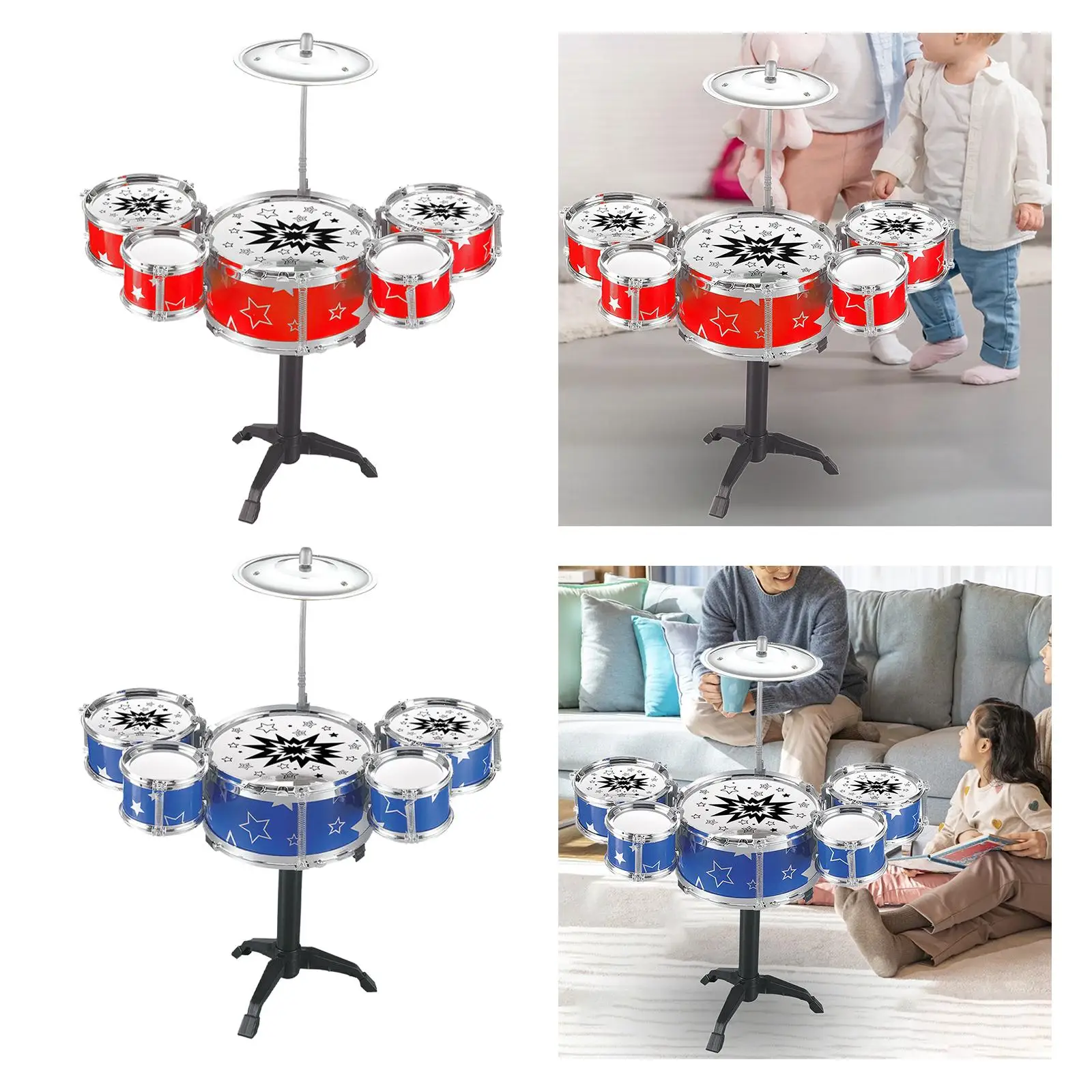 Kids Drum Set Musical Enlightenment Music Enlightenment Educational Simulation for Girls Kids Preschool Boys Holiday Gifts