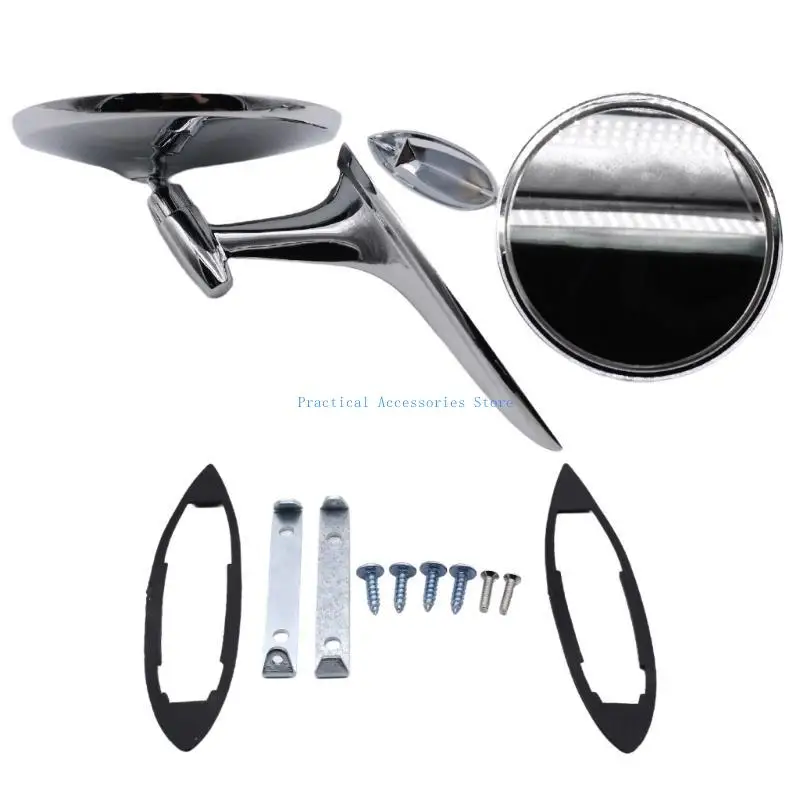 

U75E 1Pair Car Door Glass Outside Exteriors Rearview For 64-65 63-65 Corvair