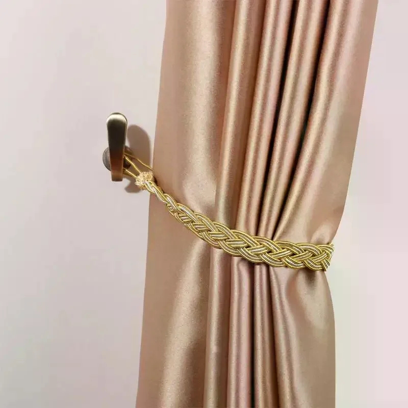 2Pcs Retro Practical Mounted Metal Hooks Curtain Tieback Curtain Hooks Wall Hanger Curtain Holder Home Decor Accessories