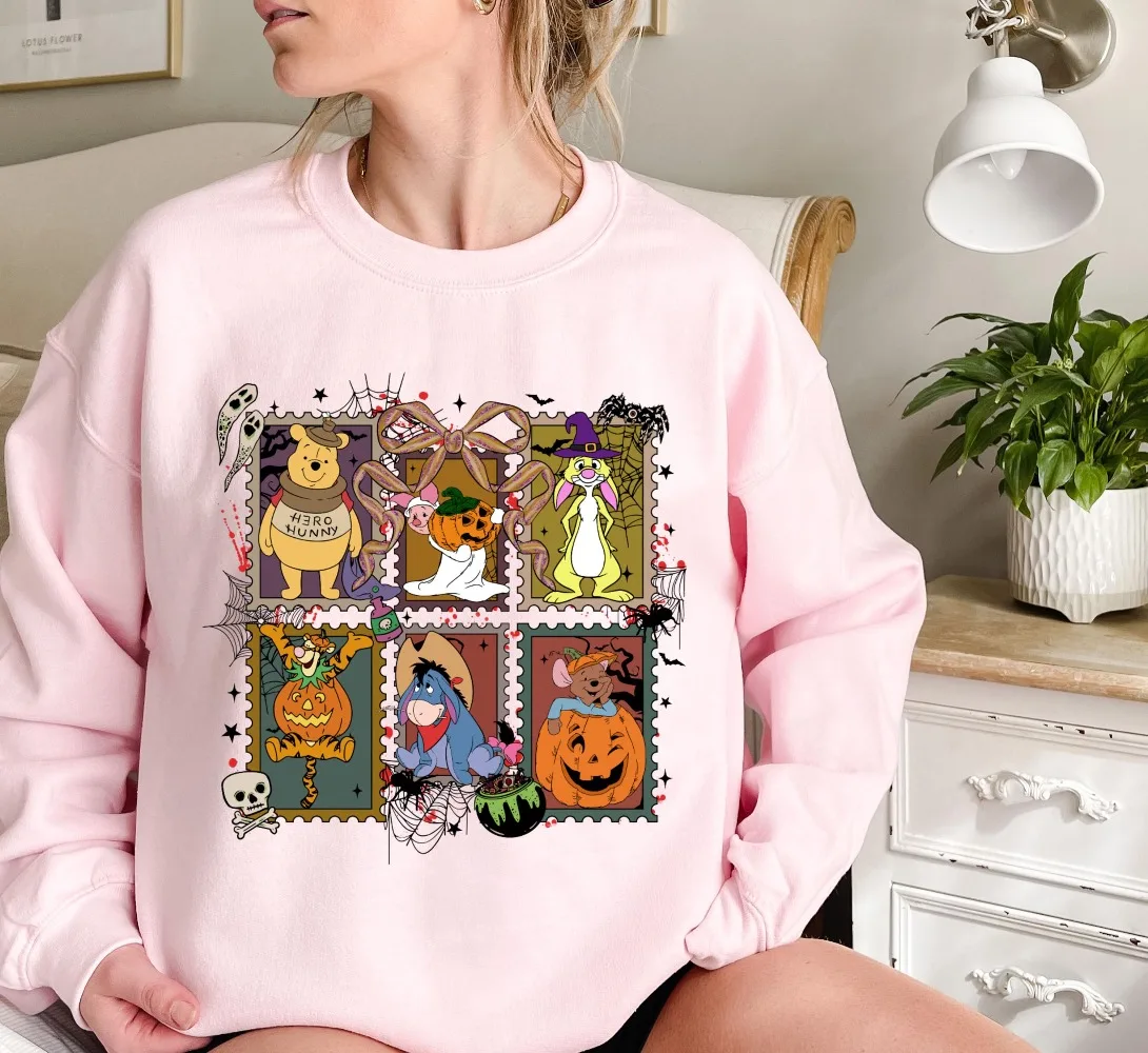 Pooh e amigos temporada assustadora moletom Disneyland Halloween moletom Winnie The Pooh moletom
