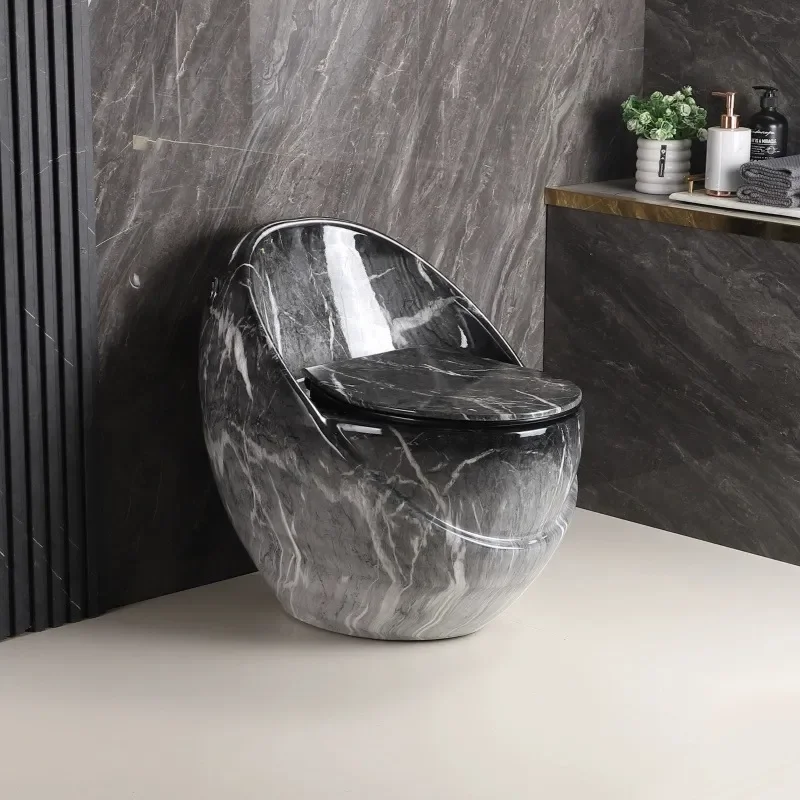 Creative Egg Shaped Siphon Toilet Seat Household Bathroom Fixture Modern Design Sanitary Ware Home Improvement Product For