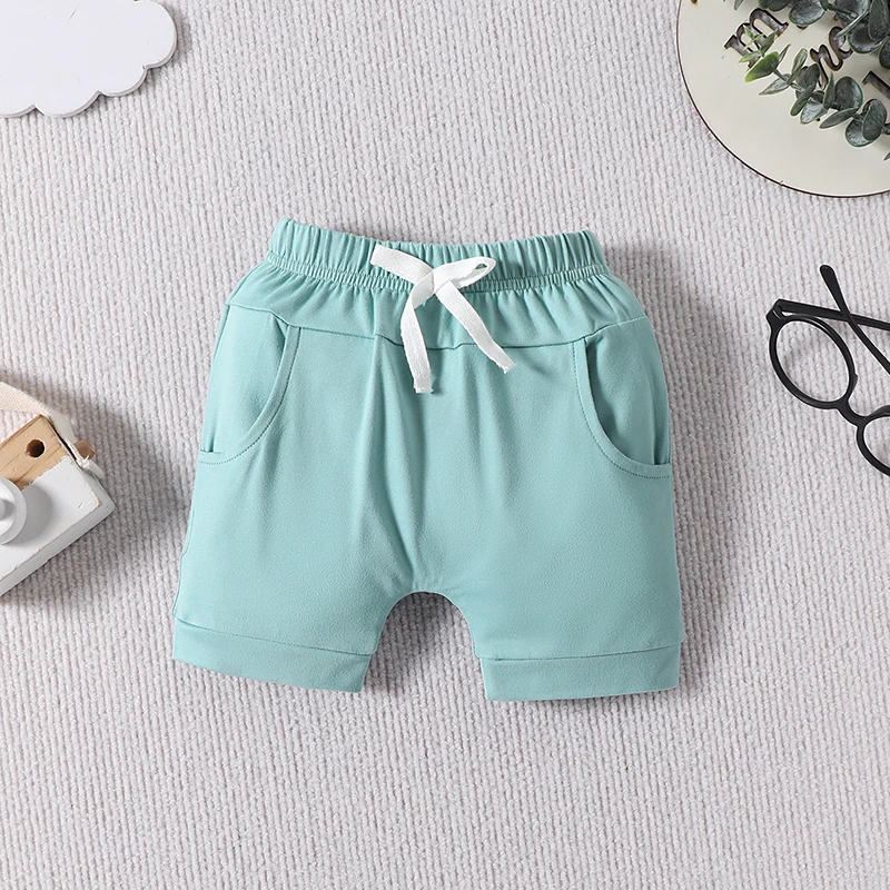 Baby Boy Easter Outfit Short Sleeve Bunny Print T-shirt with Elastic Waist Shorts 2-piece Outfit