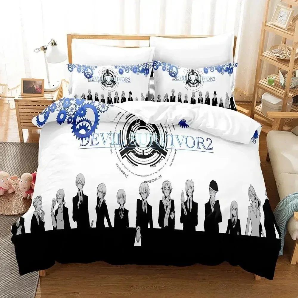 

3D Print Devil Survivor 2 Printed Bed Set Duvet Cover Pillowcase Bedding Set Bed Linen Sheet Quilt Cover Full Queen King Size