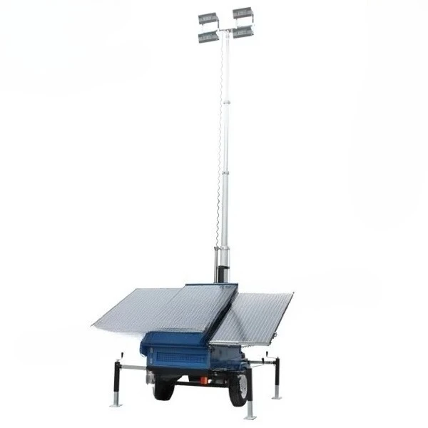 Solar lighting tower generator