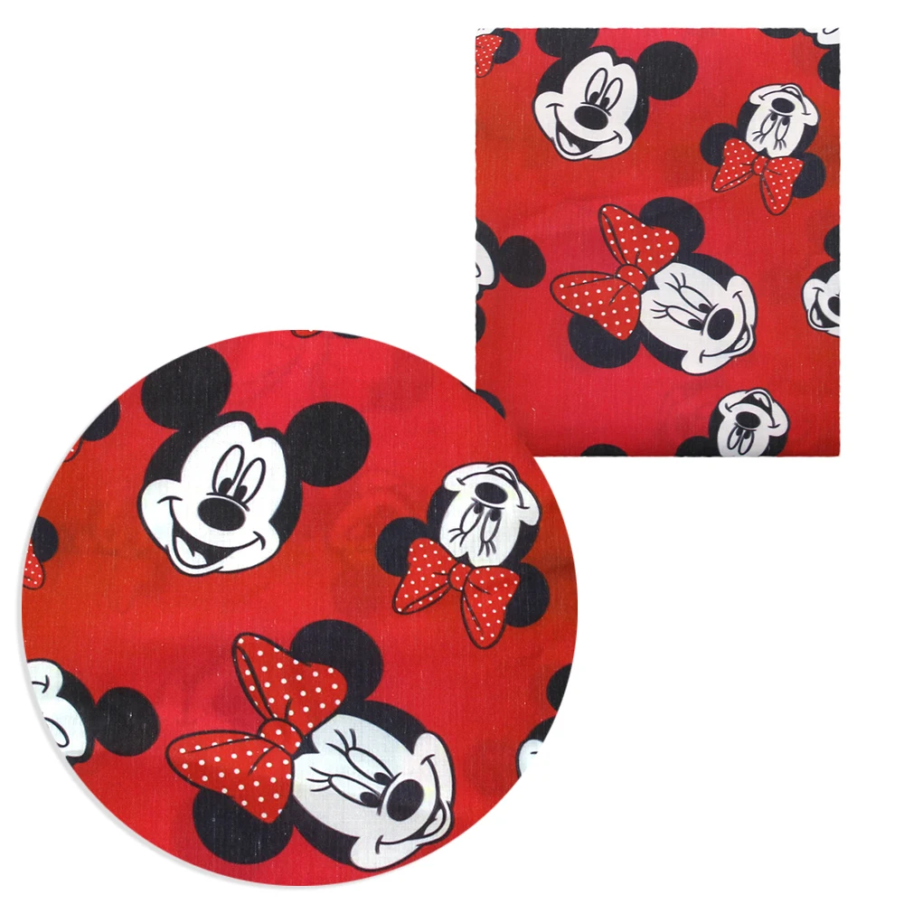 ديزني ميني 50*145 سنتيمتر خليط نسيج القطن والبوليستر الخياطة اللحف النسيج التطريز المواد DIY بها بنفسك اليدوية