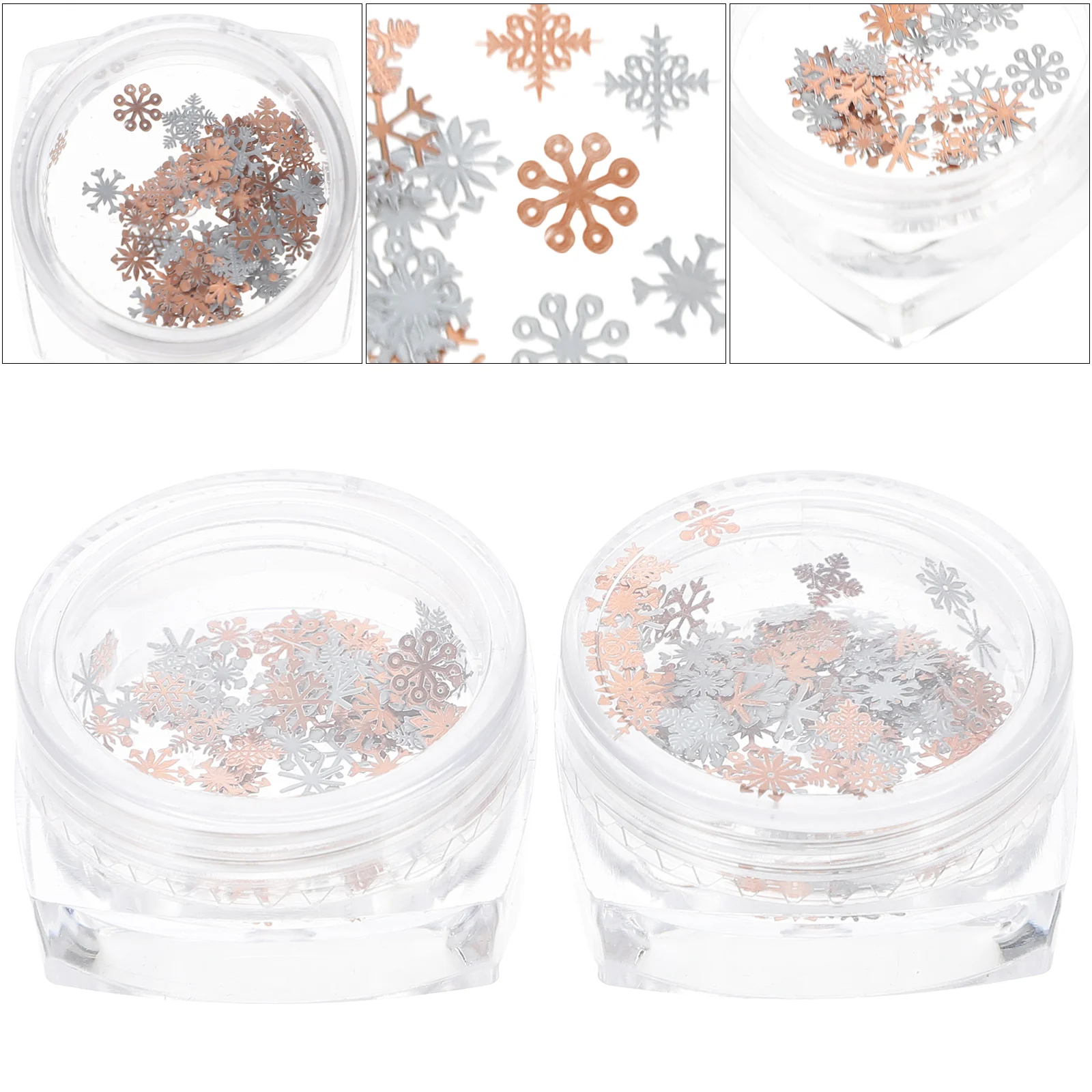 

2 Boxes Nail Glitter Sequins Snowflake Nail Sequin Christmas Nail Chunky Glitter Manicure Glitter Sequins