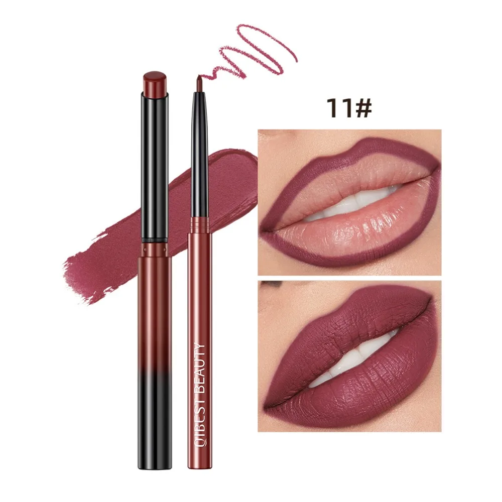 Potlood Contour Lip Stick Nieuwe Waterdichte Langdurige Matte Lippenstift Pen Set Sexy Lip Liner Schoonheid