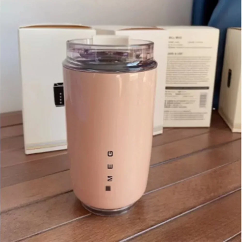 SMEG Tumbler Thermos Cup Milky White Coffee Mug Insulated Water Bottle Travel Stainless Steel Car Vacuum Flasks Drinking Kettle