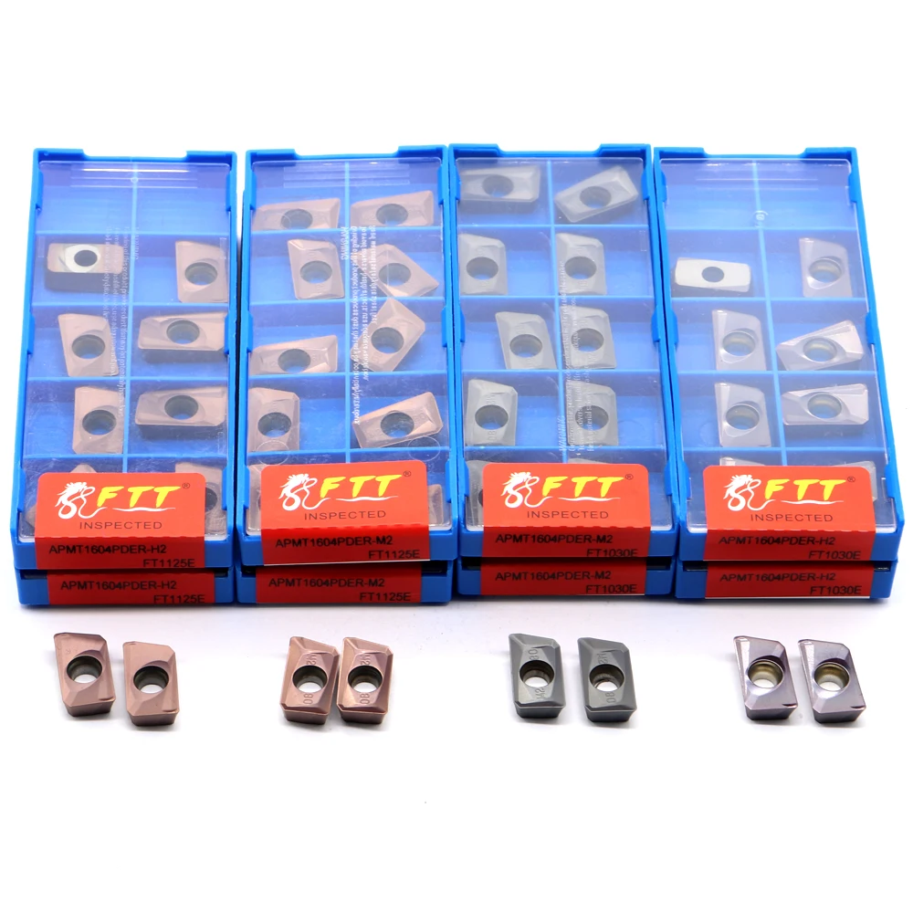 Carbide Insere Fresadora Usinagem Ferramenta de Torneamento Ferramentas Torno Cnc Fresadora Final Apmt1604pder m2 h2 Ft1125e Ft1030e