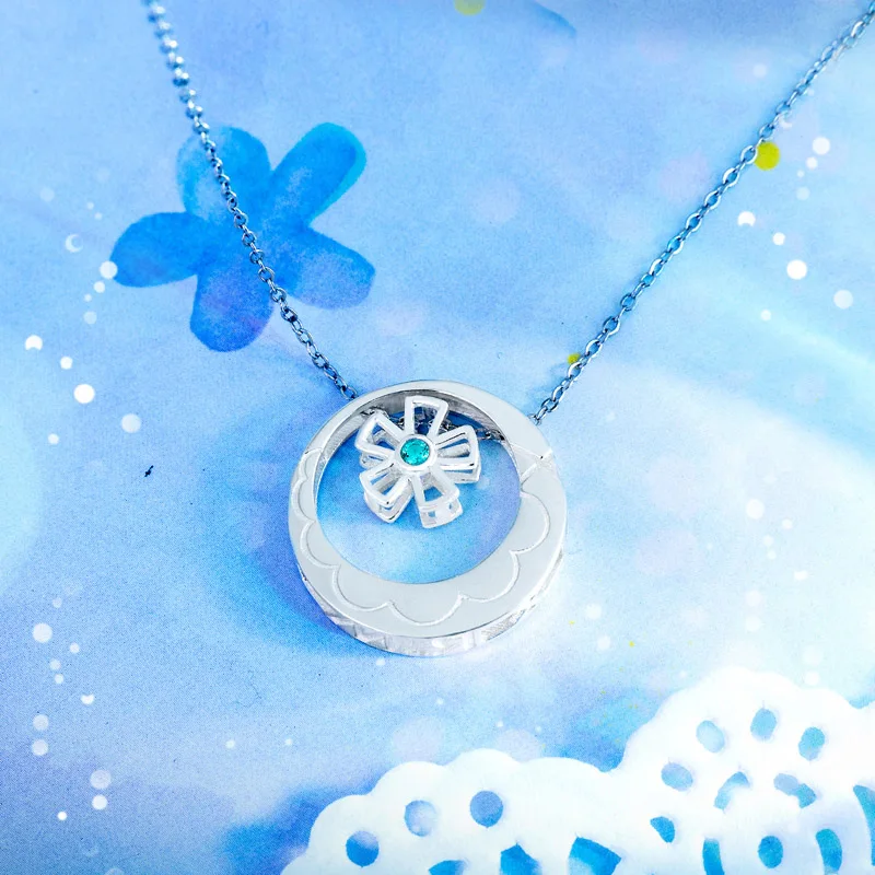 Re:Life In A Different World From Zero Rezero Re0 Rem Ram Anime Necklace 925 Sterling Silver Pendant For Girls Gift