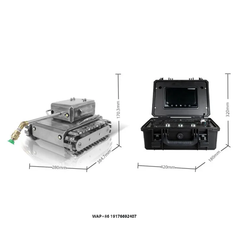 High Suction Pipe Cleaner with Remote Control Automatic Pipeline Cleaning Robot and Hood Cleaning Machine