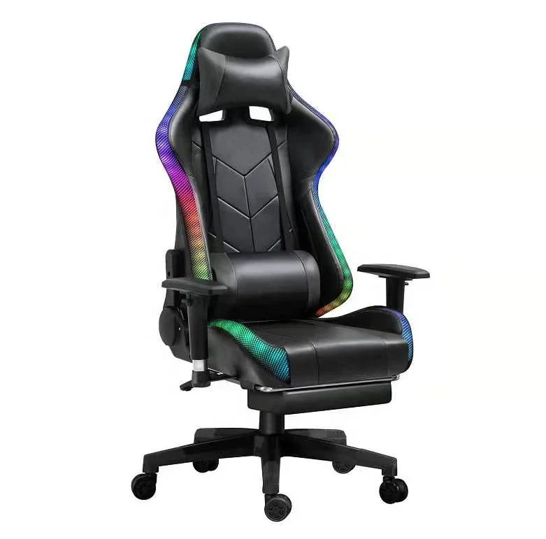 Anji CEO Reclining Swivel Desk Office Gamer Gaming Chair With Lights And Speakers