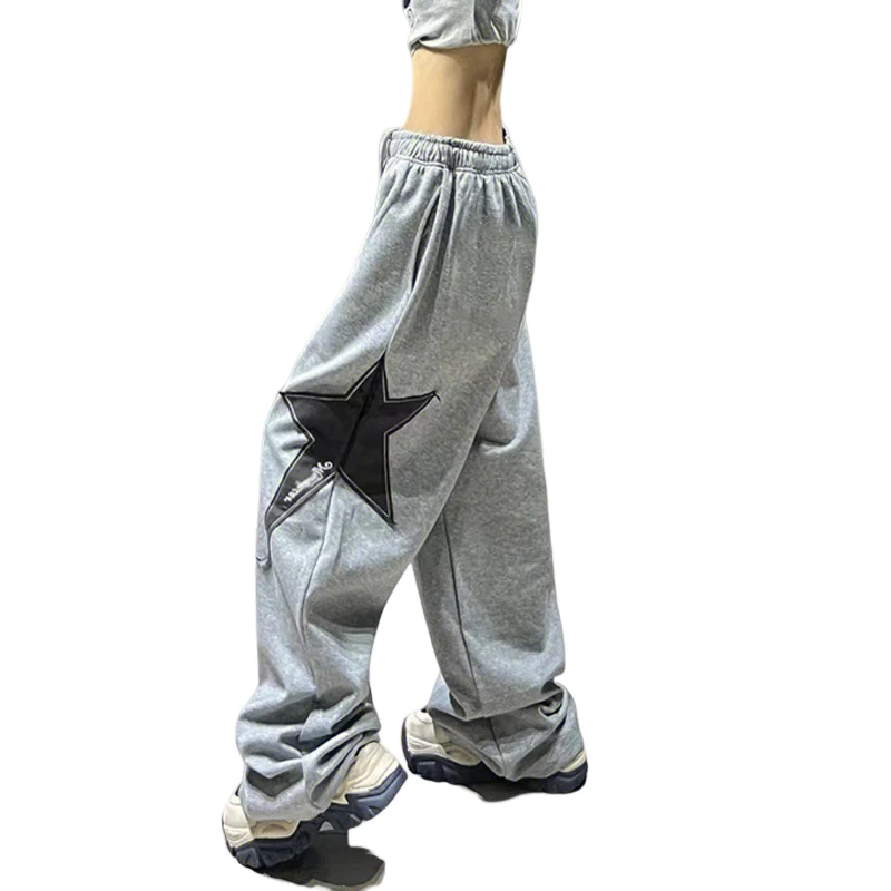 السراويل النسائية موضة عالية الخصر الهيب هوب بنطلون امرأة فضفاضة الركض Sweatpants بانت غير رسمي واسعة الساق بنطلون الشارع الشهير جديد