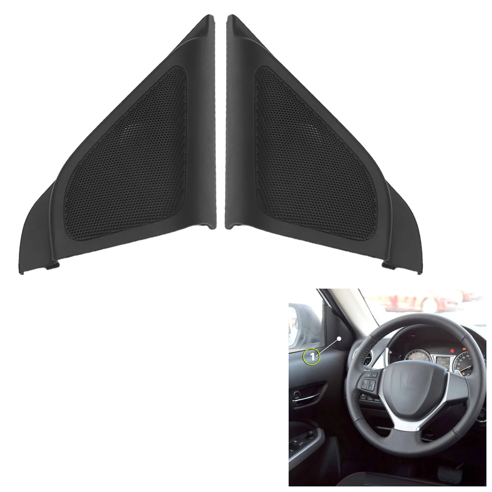 Front Right Door Mirror Trim Tweeter Speakers Panel Triple-cornered Treble Horn Cover for Suzuki Vitara 2015 2016 2017