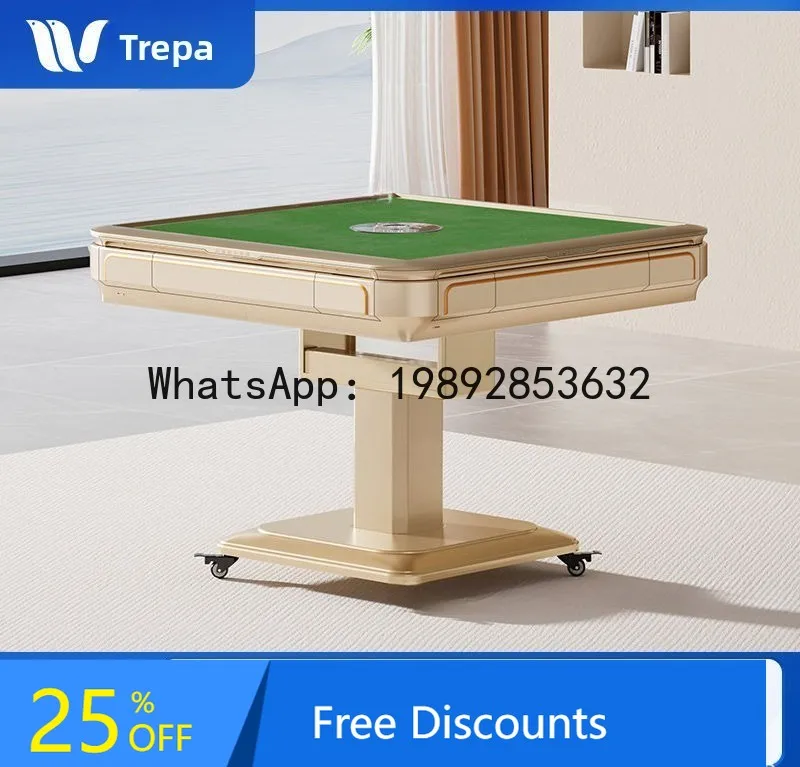 CZ  Automatic Home Dining Table Que Pai Dual-use Folding Mahjong Table Intelligent Silent Electric Heating Four-player Machine