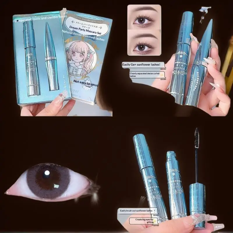 Gege Bear 防水マスカラ ブラック 長持ちするエクステンションまつげ 長くしてカールする化粧品 目元用