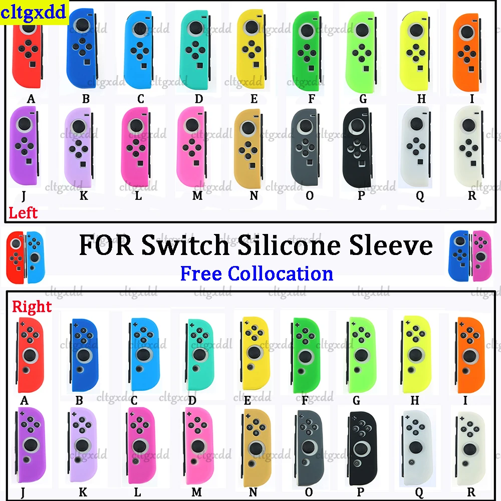 

Cltgxdd FOR Switch Controller Joy Con Silicone Rubber Soft Silicon Anti slip Protective Cover Multi color Protective Cover