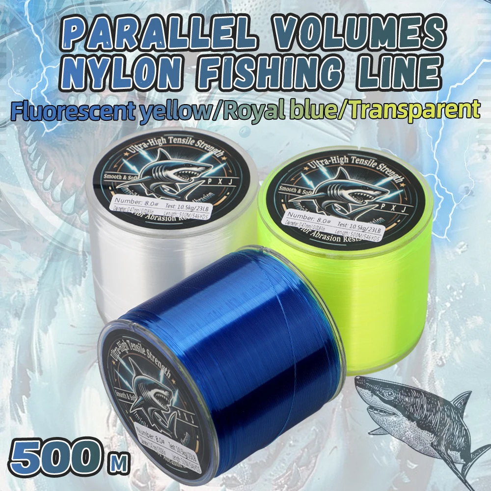 500m Nylon-Monofilament Angelschnur - 3,3LB bis 23LB Tragkraft, 0,12mm-0,47mm Durchmesser, Parallel Gewickelte Spule für Süßwasser-Barsch