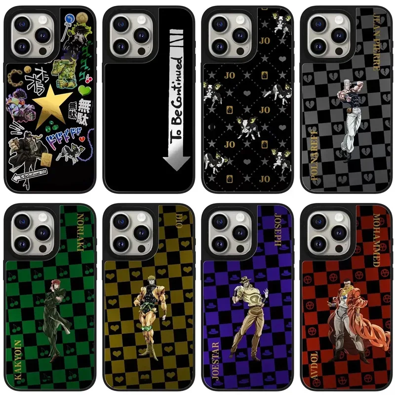 

Anime Plaid Magnetic Phone Case Cover for IPhone 12 13 14 15 Pro Max Case for IPhone 15 Pro Max