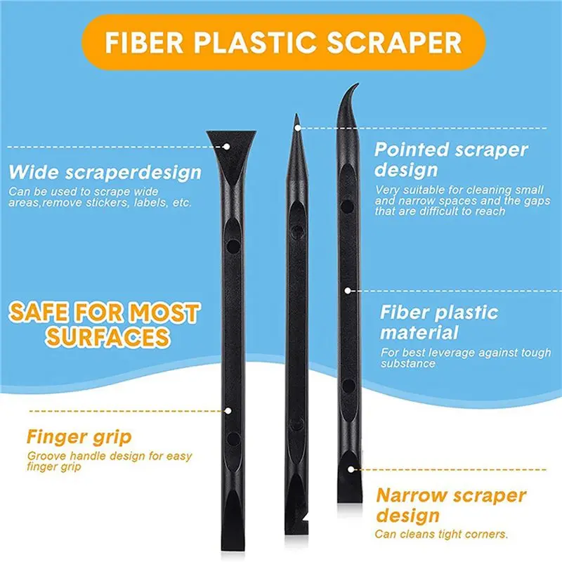 B04B-27 Pcs Plastic Scraper Tool Scratch Free Plastic Scraper Cleaning Pen Shaped Scraper Tool Multipurpose Label Scraper