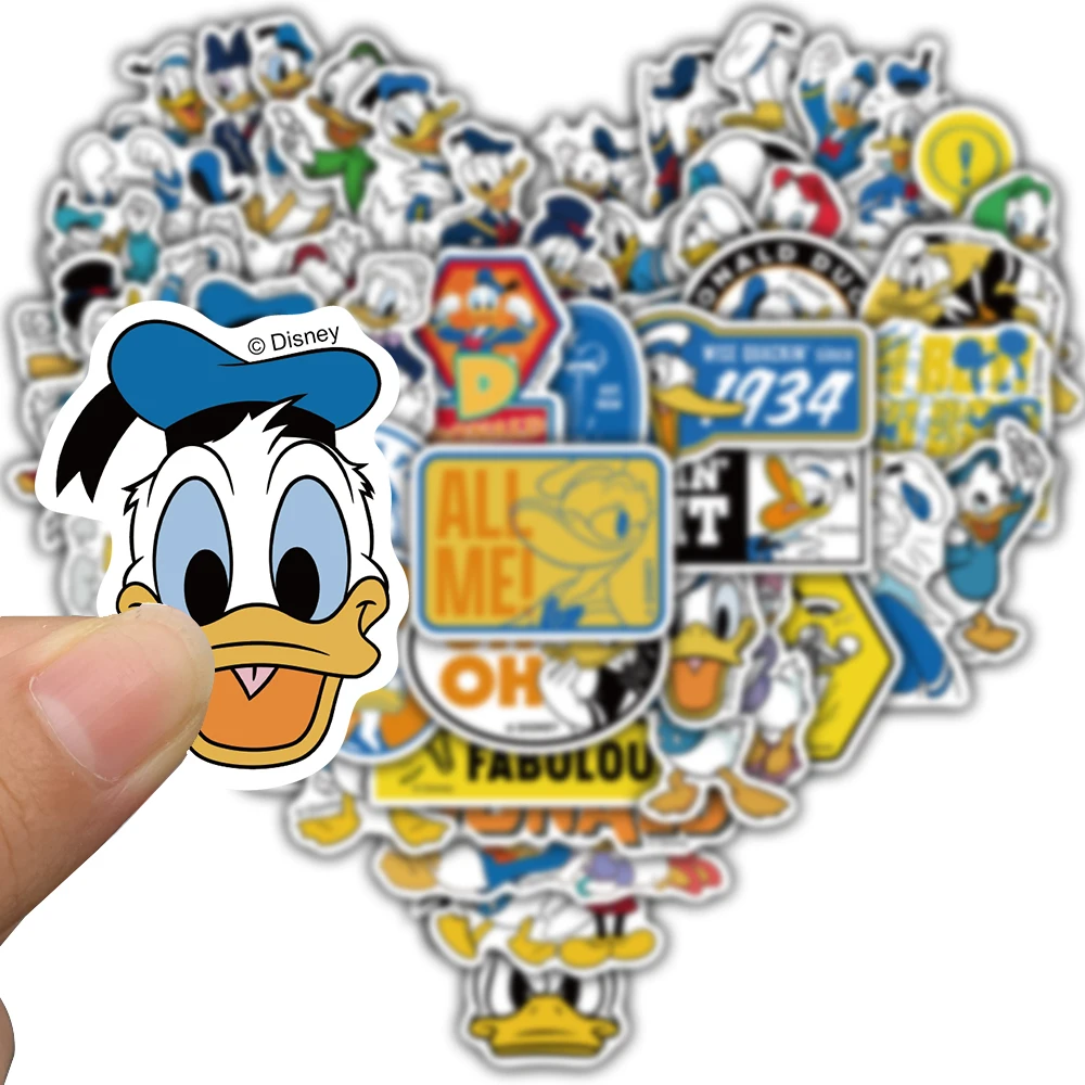 50 قطعة ديزني دونالد داك ملصق الكتابة على الجدران محمول الأمتعة حقيبة دراجة نارية دراجة حقيبة سيارة Pegatinas بار ملصقات #2