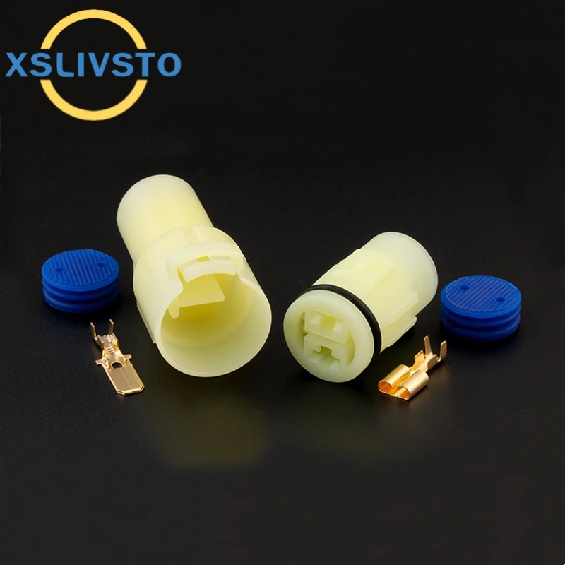 1 Set Car White 2 Pins Male Female Automotic Connectors DJ7021FA-6.3-11/21