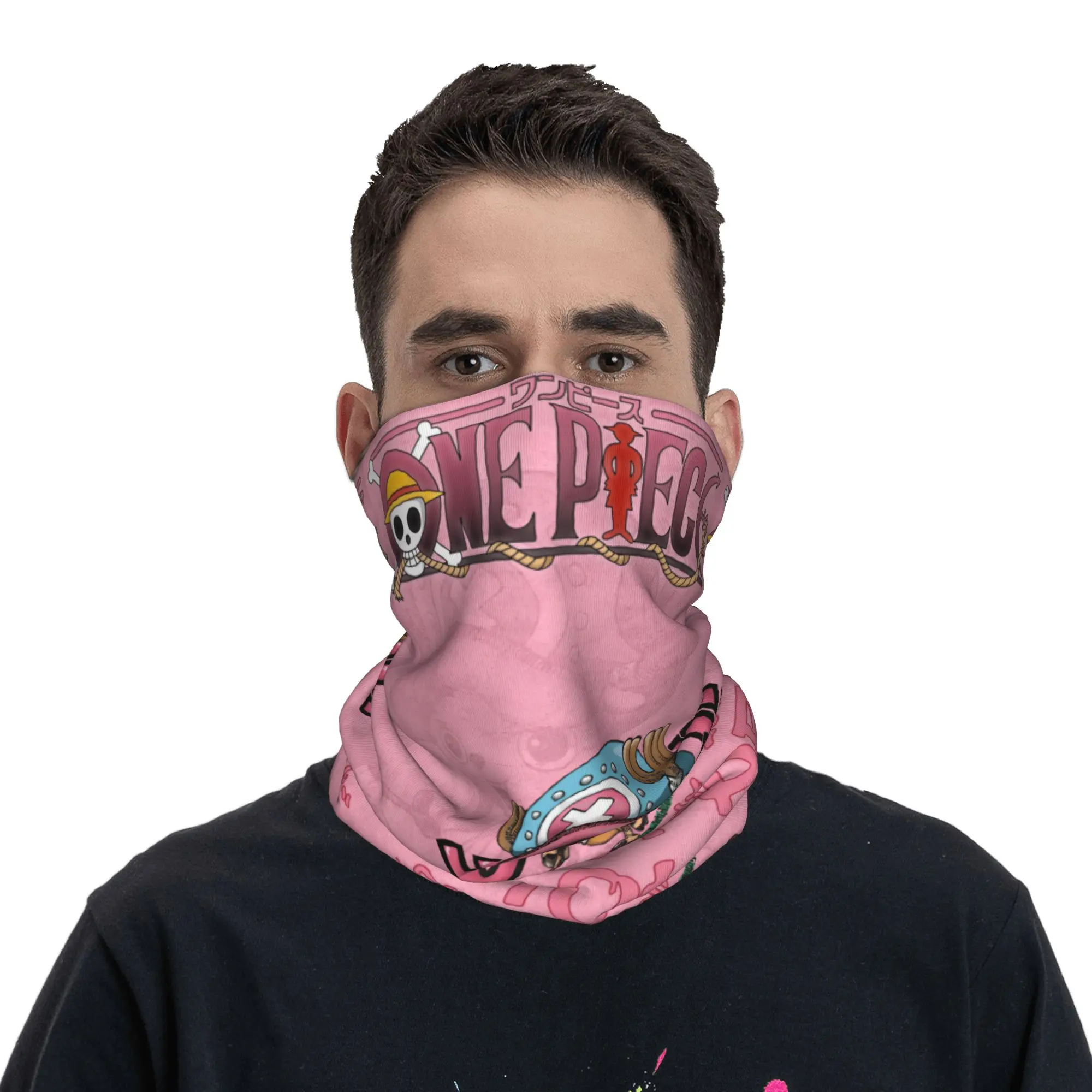 Custom Chopper Janpan Anime Bandana Neck Gaiter Windproof Face Scarf Cover Women Men Manga   Headband Tube Balaclava