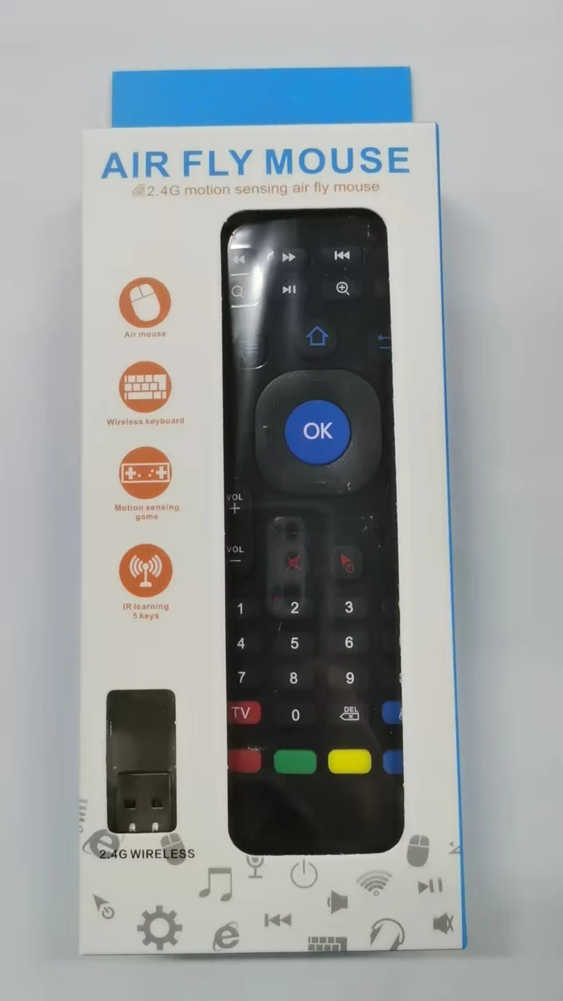 2,4 G Wireless Keyboard Air Fly Mouse Remote Reseller Panel Controller