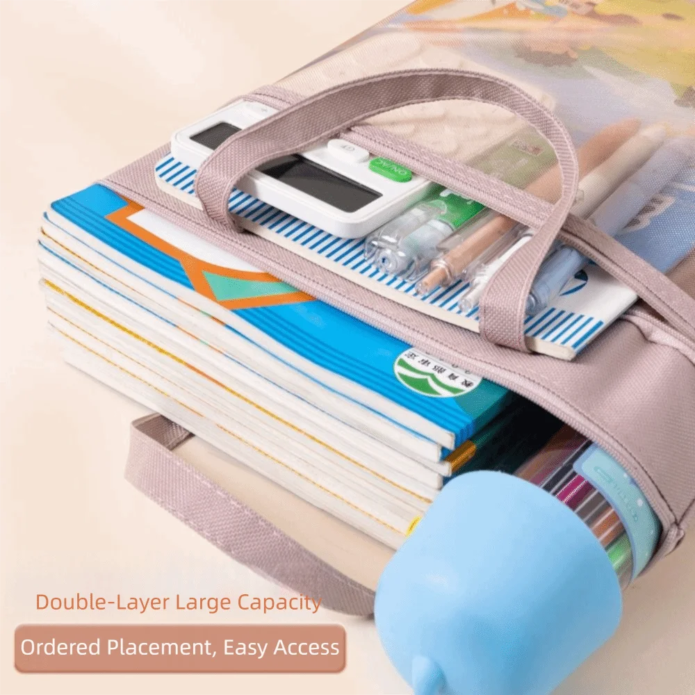 

Portable Oxford cloth Zipper Pouch Bag Multifunctional A4 File Bag Thickened Waterproof Document Bag School Office Supplies