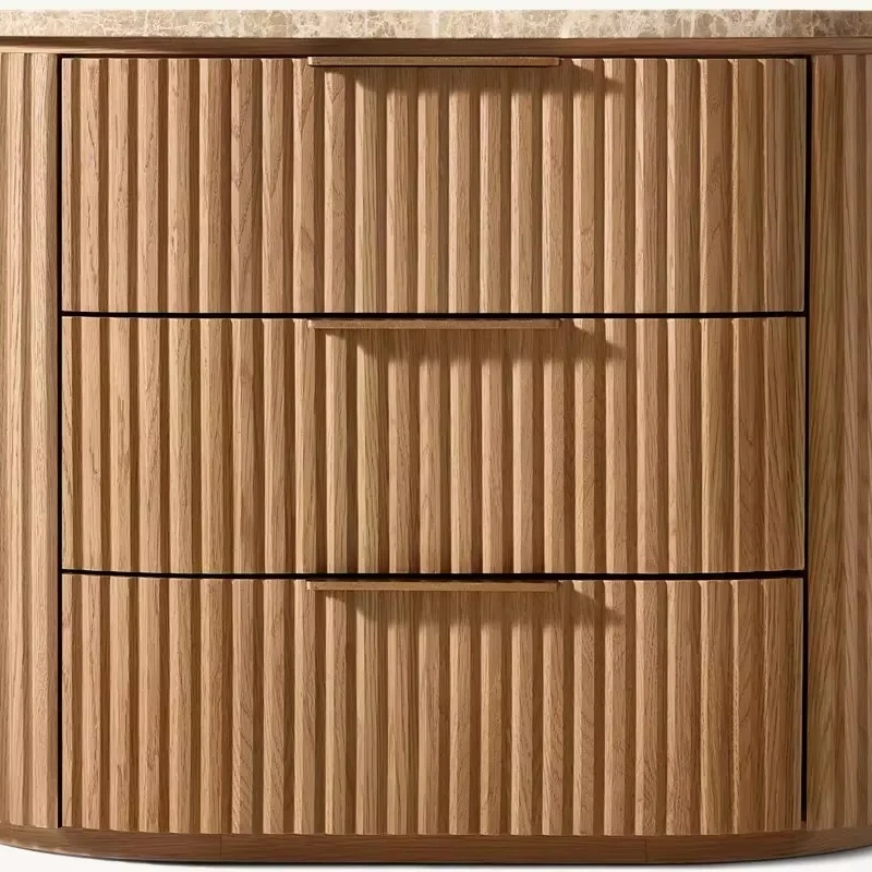 

ZMAX modern wooden bedside table with drawers, suitable for home and hotel use