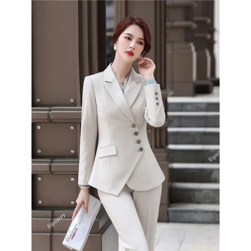 2024 New Women Fashion Blazer Female Suit Long Sleeve Single Button Jackets Elegant Slim Stylish Office Wear Coats