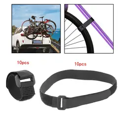 10 Pieces Adjustable Bike Rack Strap Bicycle Wheel Stabilizer Straps hooks and loops Cable Cord Tie Downs Yoga Mat Bundle Straps