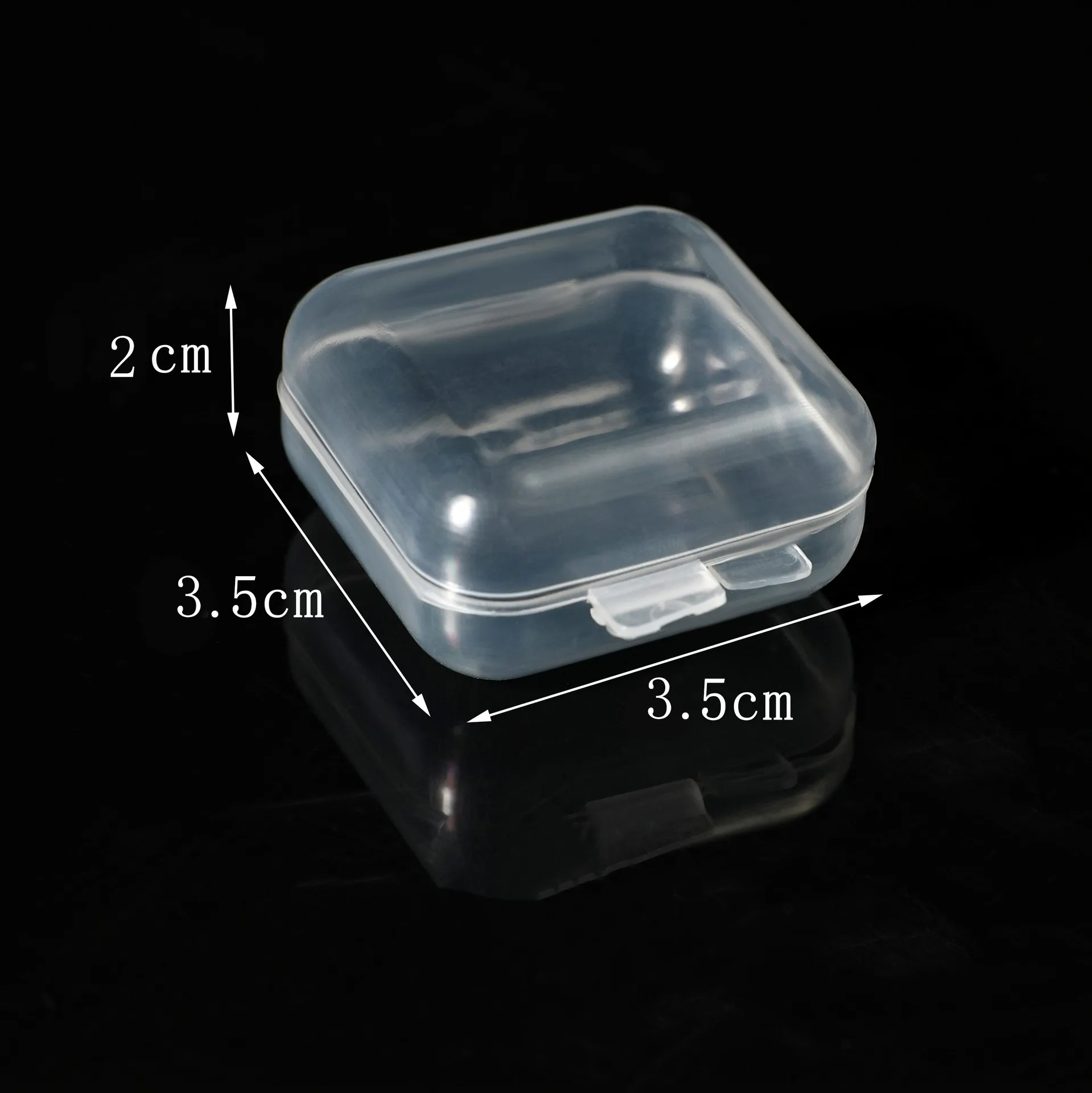 

10 прозрачных пластиковых коробок для хранения сережек (3,5*3,5*2 см) — многофункциональные для колец, ювелирных изделий, флэш-накопителей USB, SIM-карты, Ea