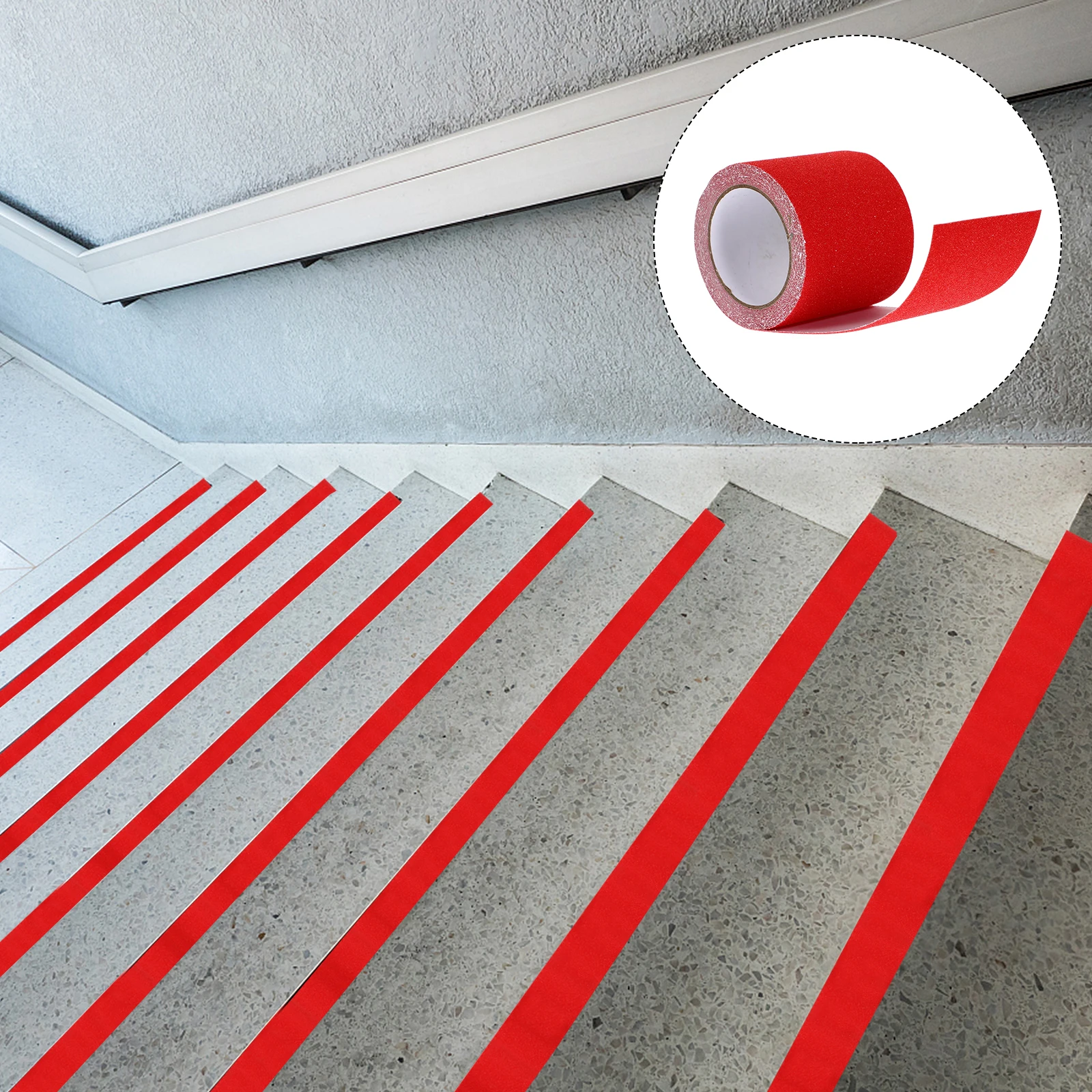 

Non skid Safety Tape PVC Sticker Waterproof Anti skid Bat Grip Red Pvc Construction Tools Frosted Tape Non Slip Stickers Bath