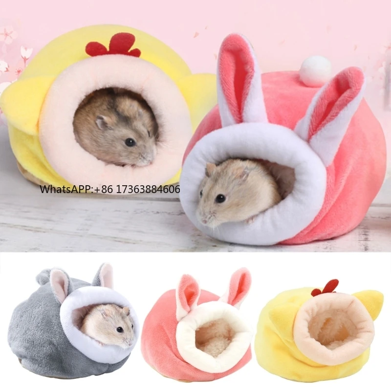 

Hamster House Guinea Pigs Nest Small Animal Sleeping Bed Winter Warm Plushy Bed