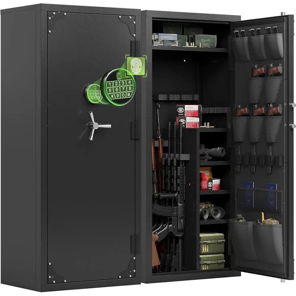 Biometric Security Safe for Firearms: Adjustable Storage, Ideal for Home, Range, and Law Enforcement Use