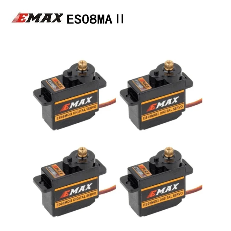 HOT 2/4Pcs EMAX ES08MAII 12G Metal Gear Micro Servo For Cars, Ships, Helicopters And Airplanes