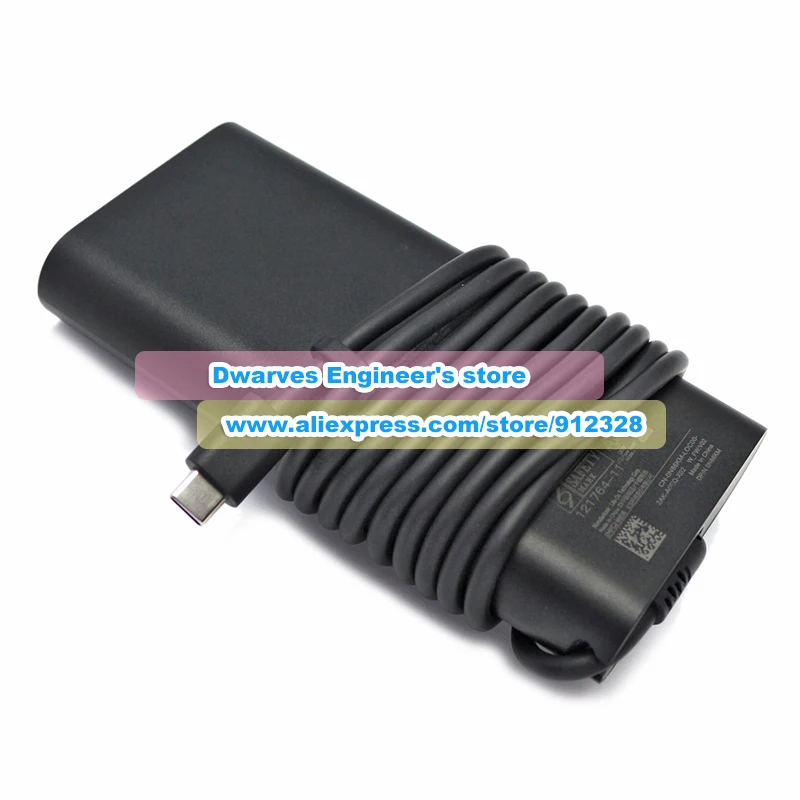 Imagem -03 - Adaptador ac Genuíno Carregador Portátil Da165pm210 28v 5.893a Dell 165 Usb-c Usb-c Fonte de Alimentação